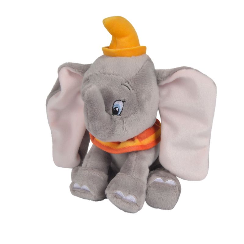  dumbo léléphant peluche gris orange 18 cm 